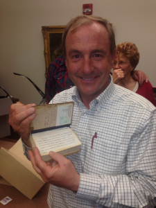 A picture of Shaun Heaton (Author) Holding the Rediscovered Heirloom.