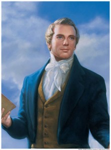 Joseph Smith Portrait holding scriptures