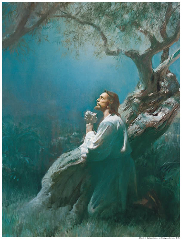 Jesus Praying Gethsemane Mormon