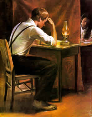 Joseph Smith Translating Book of Mormon