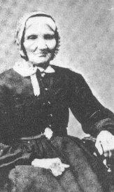 A black and white portrait of Elizabeth Degen Bushman.