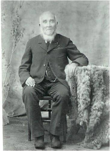 A black and white photo of mormon William Greenwood.