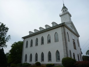 A photo of the Kirtland Temple where Jesus Christ, Moses, Elias and Elijah appeared 