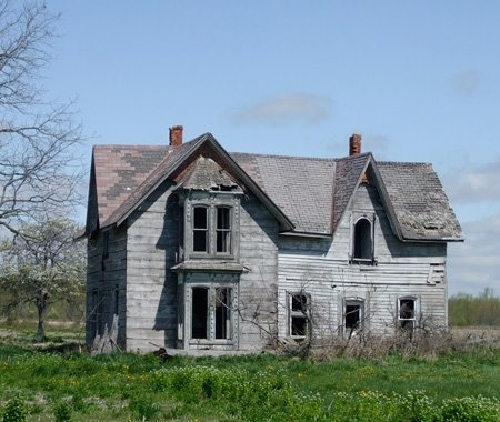 Old abandoned farm house