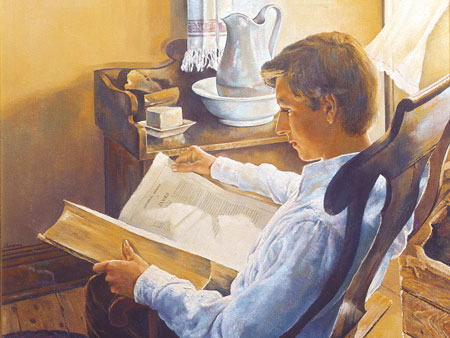 Joseph Smith Reading the Bible
